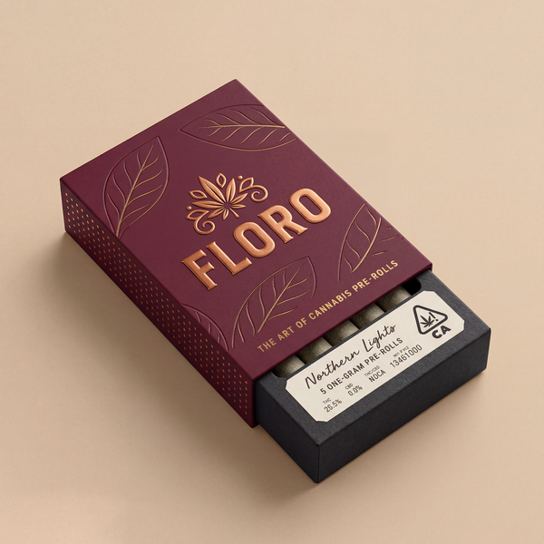 Cannabis Box With Gold Foil