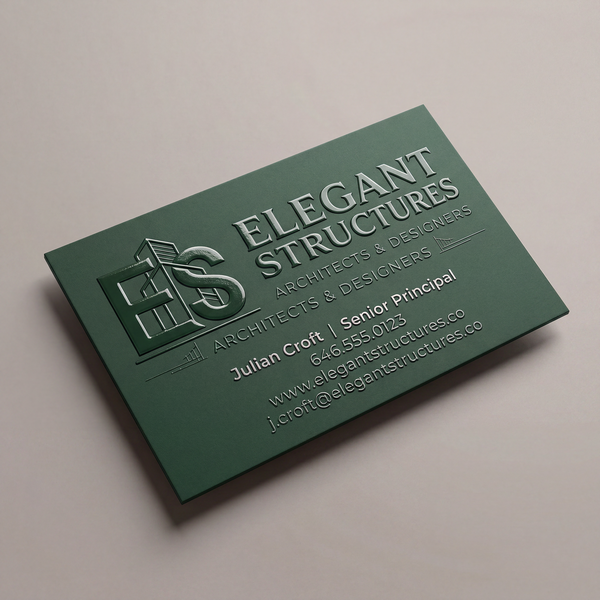 Custom Embossed Gloss Business Cards